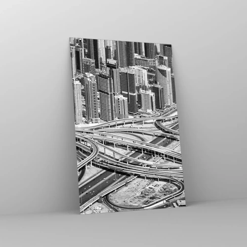 Glastavla - Bild på glas - Dubai - en omöjlig stad - 80x120 cm