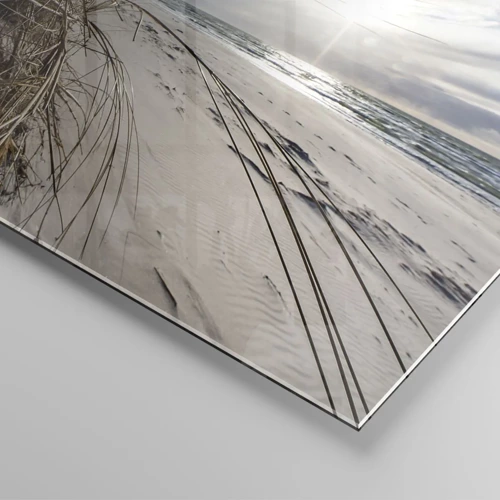 Glastavla - Bild på glas - Elementens möte - 120x50 cm