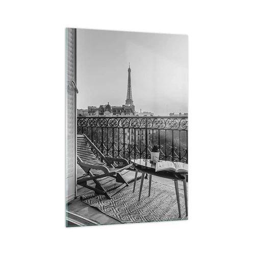 Glastavla - Bild på glas - En eftermiddag i Paris - 70x100 cm