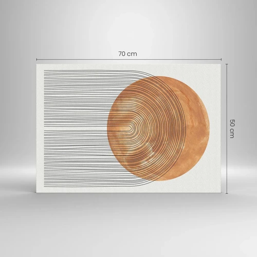 Glastavla - Bild på glas - En solig komposition - 70x50 cm