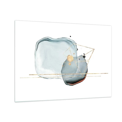 Glastavla - Bild på glas - En studie av droppar - 70x50 cm