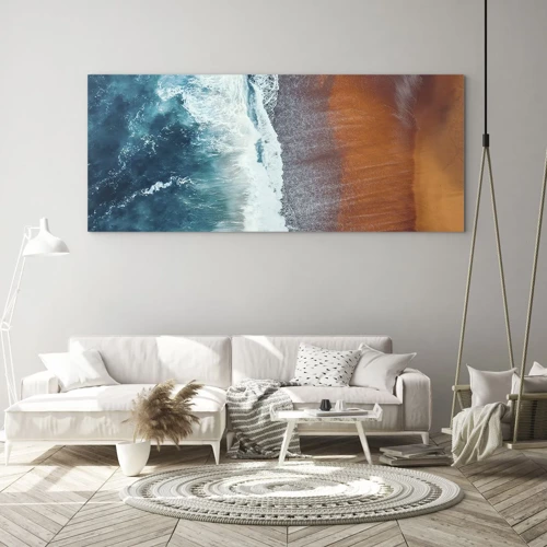 Glastavla - Bild på glas - En touch av havet - 100x40 cm