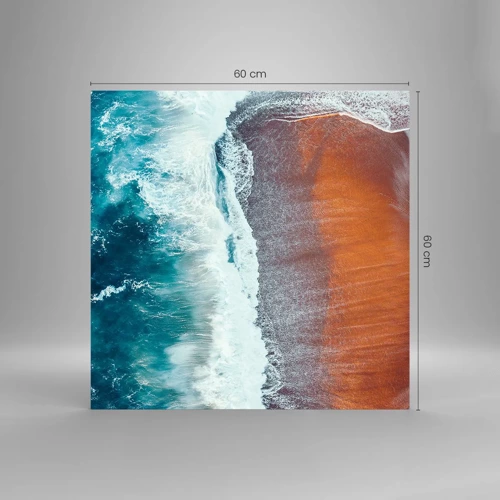 Glastavla - Bild på glas - En touch av havet - 60x60 cm