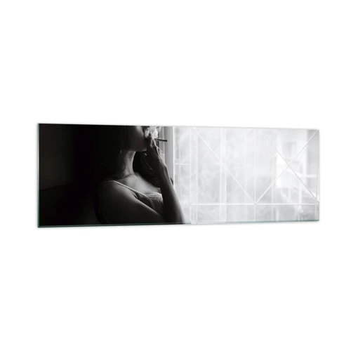 Glastavla - Bild på glas - Ett sensuellt ögonblick - 160x50 cm