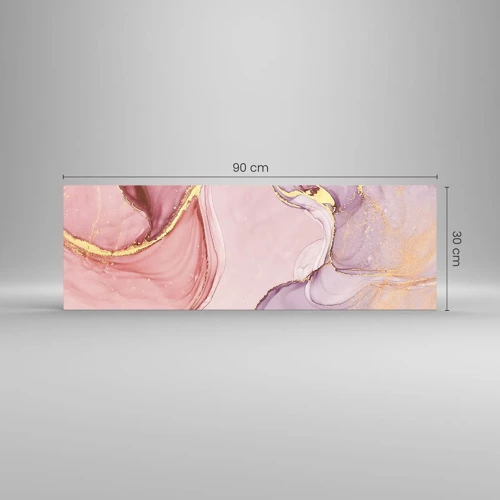 Glastavla - Bild på glas - Färgernas smek - 90x30 cm