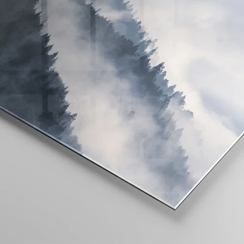 Glastavla - Bild på glas - Fjällens mystik - 160x50 cm