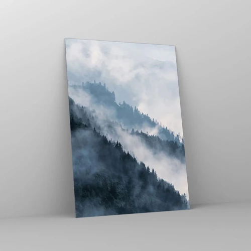 Glastavla - Bild på glas - Fjällens mystik - 50x70 cm