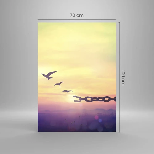 Glastavla - Bild på glas - Frihetens seger - 70x100 cm