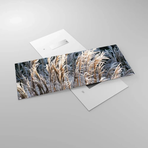 Glastavla - Bild på glas - Frostprydda - 120x50 cm