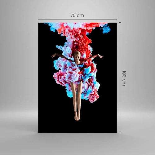 Glastavla - Bild på glas - Fullt blommande - 70x100 cm