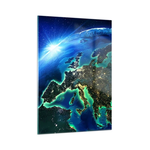 Glastavla - Bild på glas - Glödande Europa - 50x70 cm