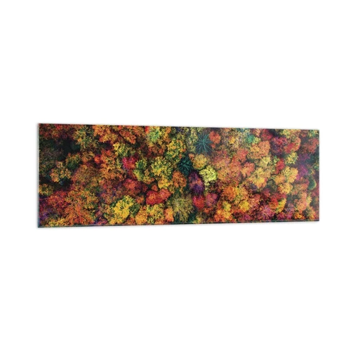 Glastavla - Bild på glas - Höstträdens bukett - 160x50 cm