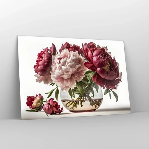 Glastavla - Bild på glas - I full blom av skönhet - 120x80 cm