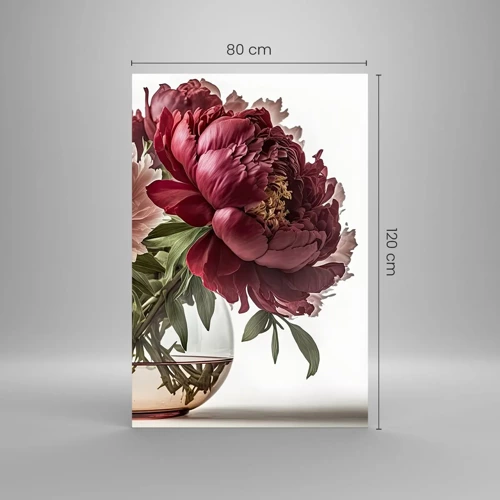 Glastavla - Bild på glas - I full blom av skönhet - 80x120 cm