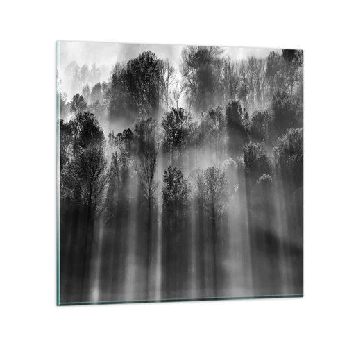 Glastavla - Bild på glas - I ljusstrålar - 70x70 cm