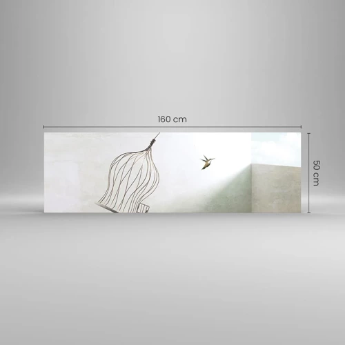 Glastavla - Bild på glas - I sitt esse - 160x50 cm