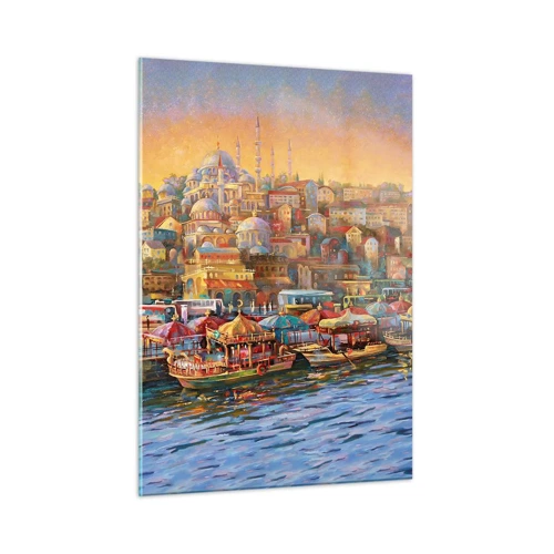 Glastavla - Bild på glas - Istanbul-berättelse - 50x70 cm