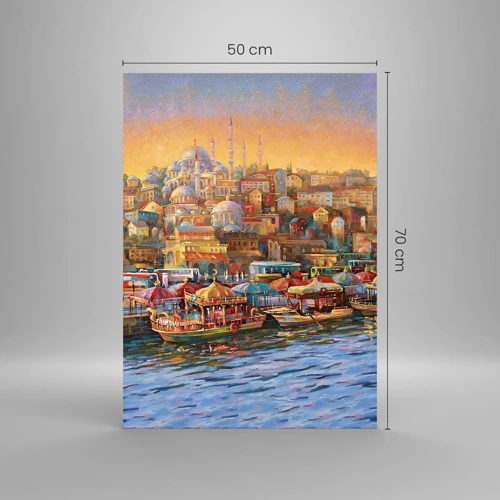 Glastavla - Bild på glas - Istanbul-berättelse - 50x70 cm