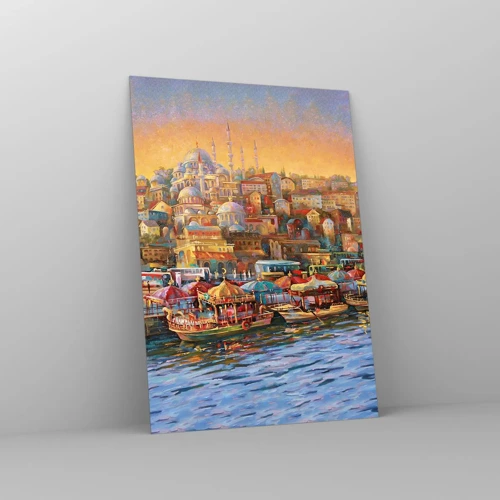 Glastavla - Bild på glas - Istanbul-berättelse - 50x70 cm