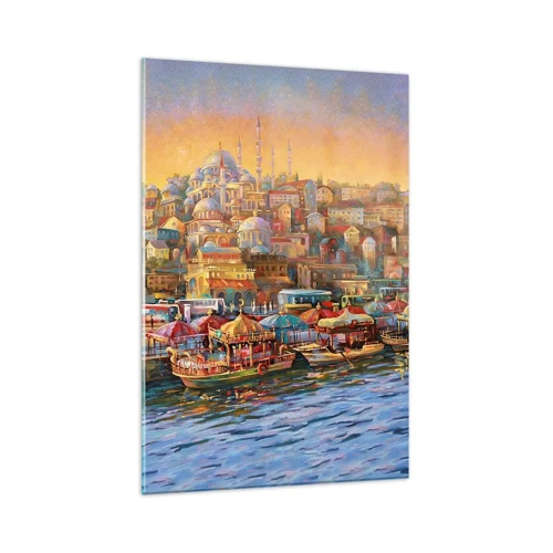 Glastavla - Bild på glas - Istanbul-berättelse - 80x120 cm