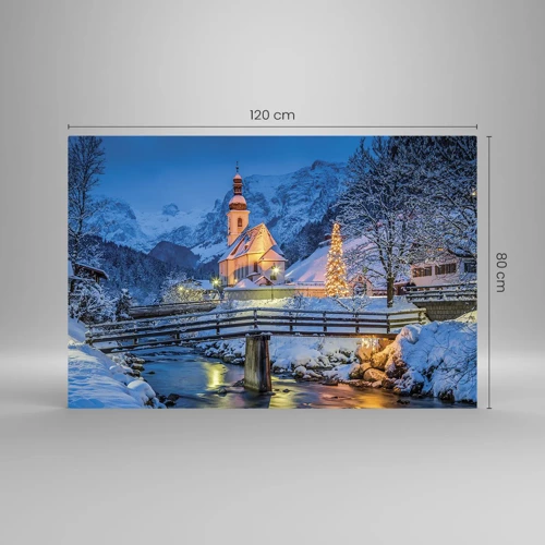 Glastavla - Bild på glas - Julens anda - 120x80 cm