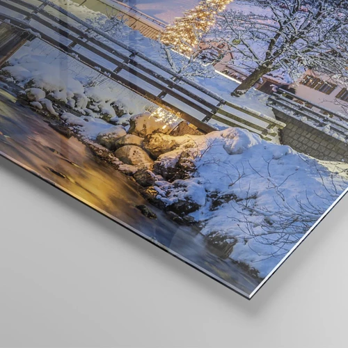 Glastavla - Bild på glas - Julens anda - 30x30 cm