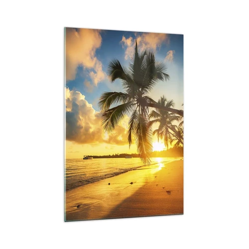 Glastavla - Bild på glas - Karibisk dröm - 70x100 cm
