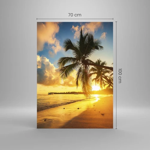 Glastavla - Bild på glas - Karibisk dröm - 70x100 cm
