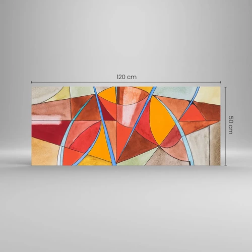 Glastavla - Bild på glas - Karusell, drömmarnas karusell - 120x50 cm