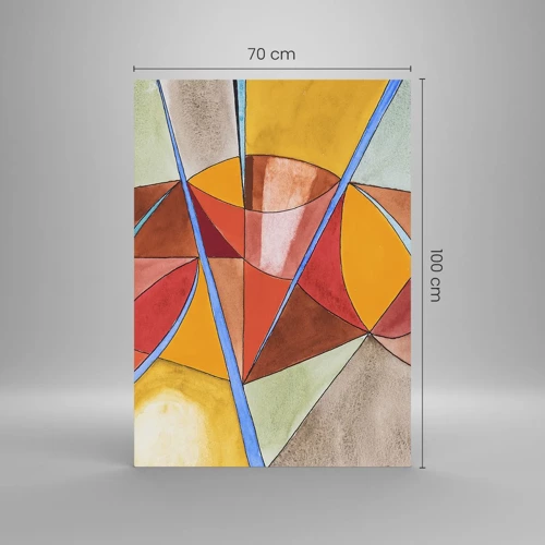 Glastavla - Bild på glas - Karusell, drömmarnas karusell - 70x100 cm