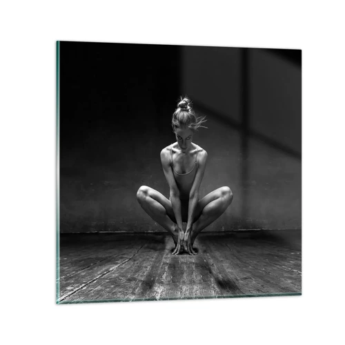 Glastavla - Bild på glas - Koncentrerad dansenergi - 40x40 cm