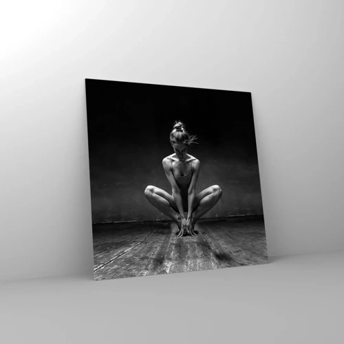Glastavla - Bild på glas - Koncentrerad dansenergi - 70x70 cm