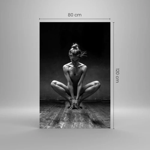Glastavla - Bild på glas - Koncentrerad dansenergi - 80x120 cm