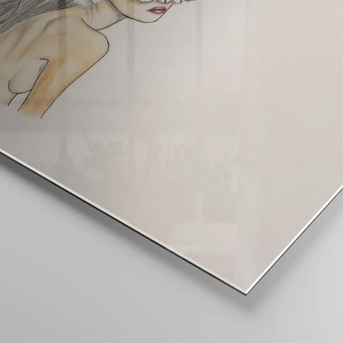 Glastavla - Bild på glas - Krönt skönhet - 30x30 cm