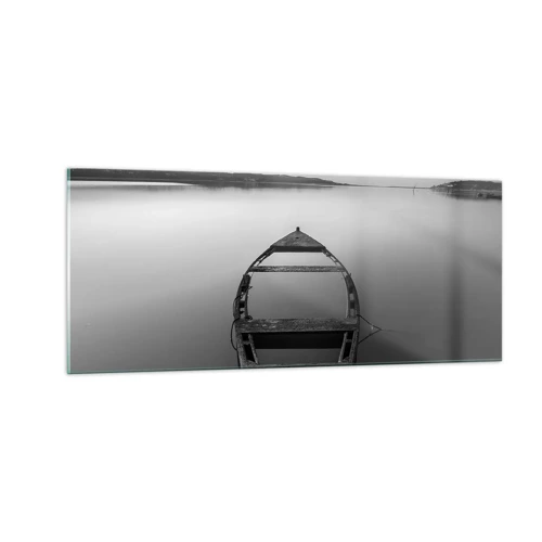 Glastavla - Bild på glas - Längtan och melankoli - 100x40 cm