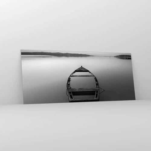 Glastavla - Bild på glas - Längtan och melankoli - 120x50 cm