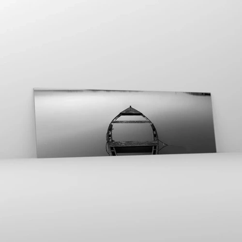 Glastavla - Bild på glas - Längtan och melankoli - 90x30 cm