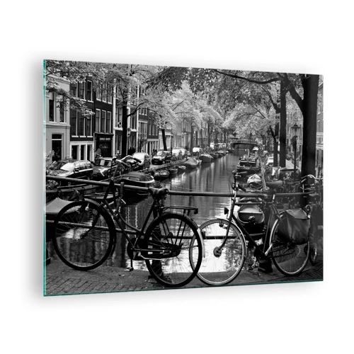 Glastavla - Bild på glas - Mycket holländsk vy - 70x50 cm