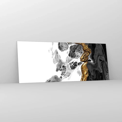 Glastavla - Bild på glas - Organisk komposition - 100x40 cm
