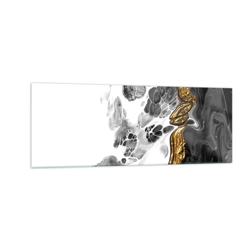 Glastavla - Bild på glas - Organisk komposition - 140x50 cm