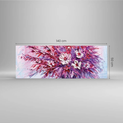 Glastavla - Bild på glas - Oskuld och passion  - 140x50 cm