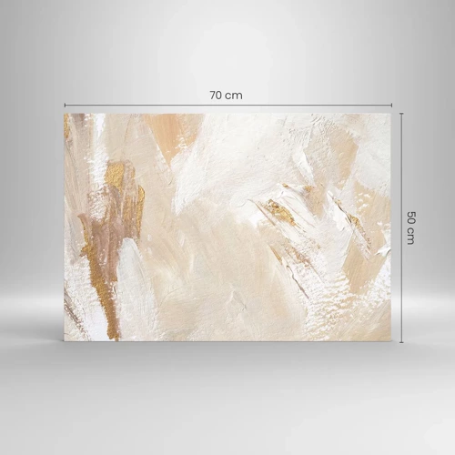 Glastavla - Bild på glas - Pastellfärgad komposition - 70x50 cm