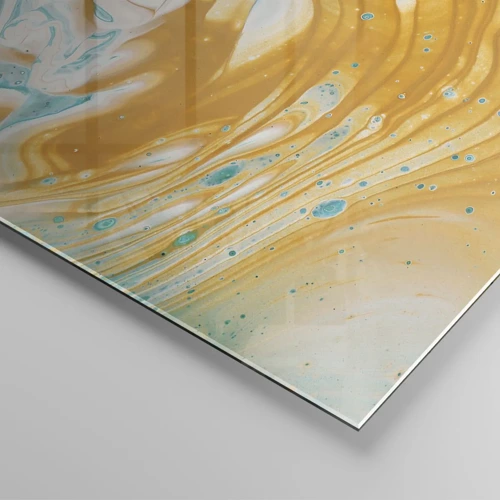 Glastavla - Bild på glas - Pastellfärgad virvel - 70x70 cm