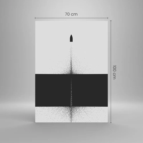 Glastavla - Bild på glas - Rakt mot målet - 70x100 cm