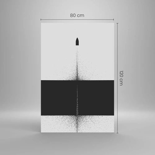 Glastavla - Bild på glas - Rakt mot målet - 80x120 cm