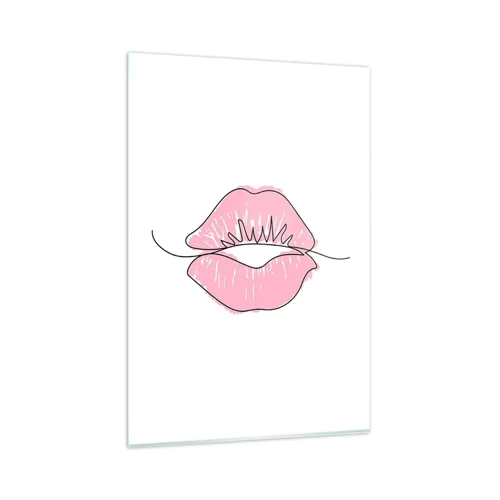 Glastavla - Bild på glas - Redo att kyssas? - 80x120 cm
