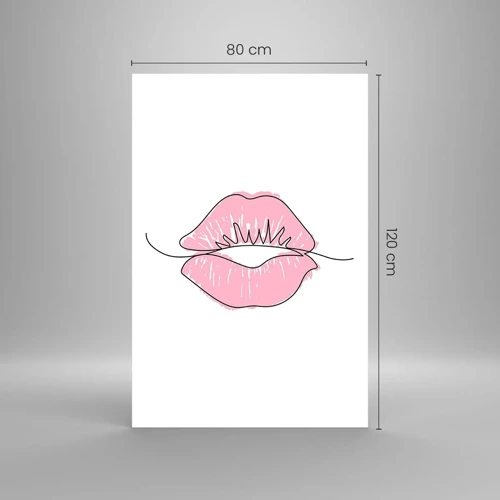 Glastavla - Bild på glas - Redo att kyssas? - 80x120 cm