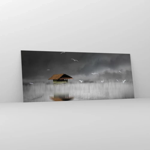 Glastavla - Bild på glas - Regnskydd - 100x40 cm