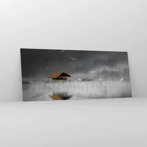 Glastavla - Bild på glas - Regnskydd - 120x50 cm