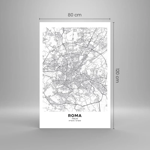 Glastavla - Bild på glas - Romersk ring - 80x120 cm